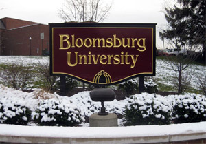 Bloomsburg University Sign